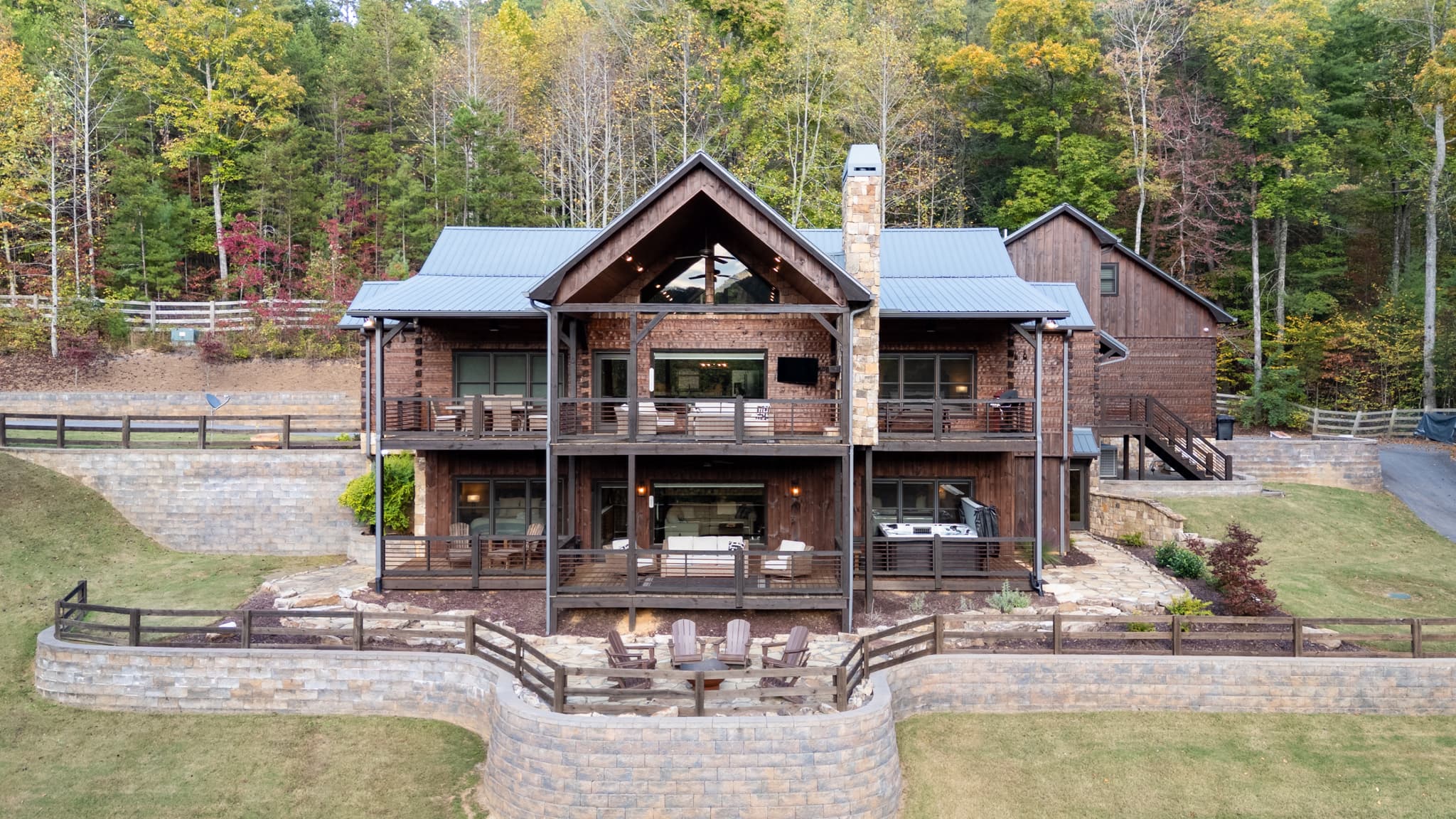 Great Trails Lodge seen from the meadow